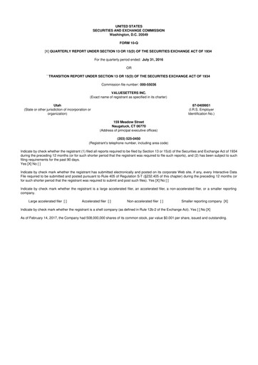 Thumbnail Netcapital 10-Q Quarterly Report FY2017 