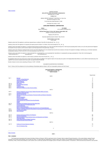 Thumbnail Lakeland Financial Corp 10-K Annual Report 