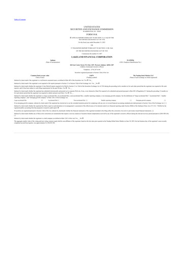 Thumbnail Lakeland Financial Corp 10-K Annual Report 2023