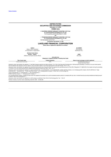 Thumbnail Lakeland Financial Corp 10-Q Quarterly Report FY2024 