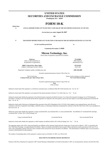 Thumbnail Micron Technology 10-K Annual Report 