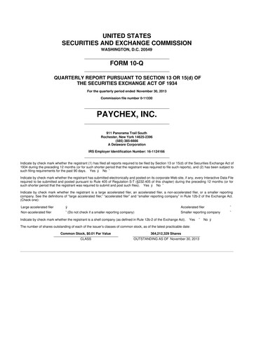 Vorschaubild Paychex 10-Q Quartalsbericht 2014 