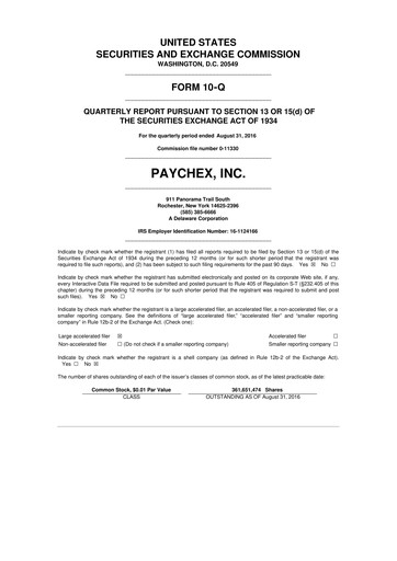 Vorschaubild Paychex 10-Q Quartalsbericht 2017 
