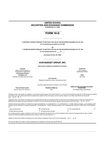 Thumbnail Avis Budget Group
 10-Q Quarterly Report FY2026 