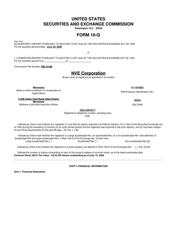 Thumbnail NVE Corporation
 10-Q Quarterly Report FY 