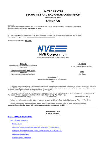 Thumbnail NVE Corporation
 10-Q Quarterly Report FY 