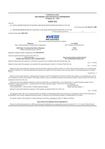 Thumbnail NVE Corporation
 10-K Annual Report 