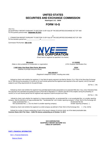 Thumbnail NVE Corporation
 10-Q Quarterly Report FY2013 
