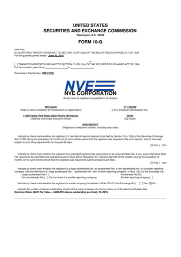 Thumbnail NVE Corporation
 10-Q Quarterly Report FY2017 