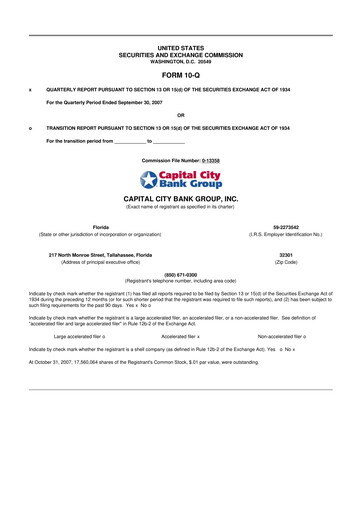 Vorschaubild Capital City Bank Group
 10-Q Quartalsbericht  