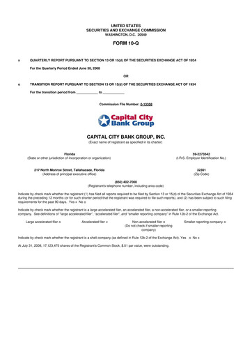 Vorschaubild Capital City Bank Group
 10-Q Quartalsbericht  