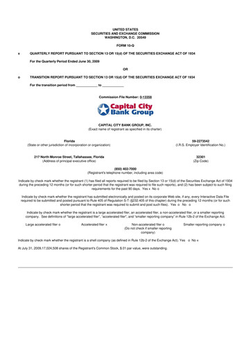Vorschaubild Capital City Bank Group
 10-Q Quartalsbericht  