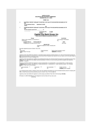 Miniature Capital City Bank Group
 10-Q Rapport trimestriel 2025 