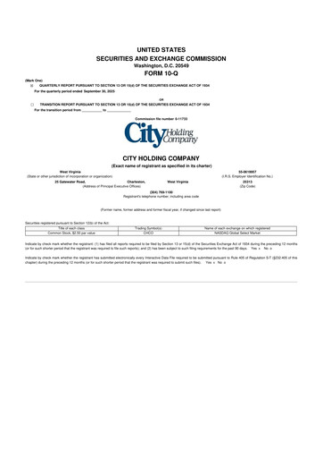 Thumbnail City Holding Company 10-Q Quarterly Report FY2025 