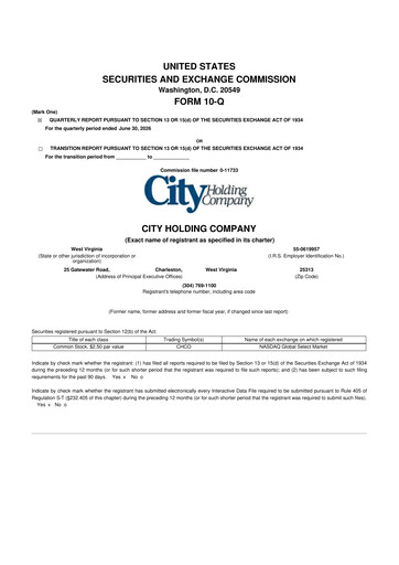 Thumbnail City Holding Company 10-Q Quarterly Report FY2026 
