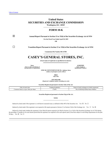 Thumbnail Casey's General Stores
 10-K Annual Report 2025