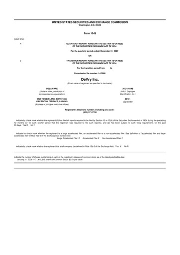 Thumbnail Adtalem Global Education
 10-Q Quarterly Report FY 