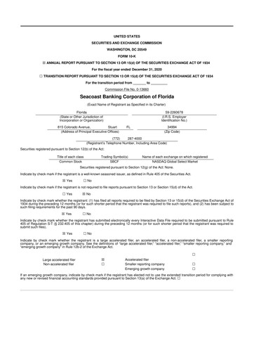 Thumbnail Seacoast Banking 10-K Annual Report 2020