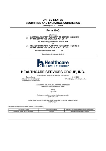 Thumbnail Healthcare Services Group 10-Q Quarterly Report FY2024 