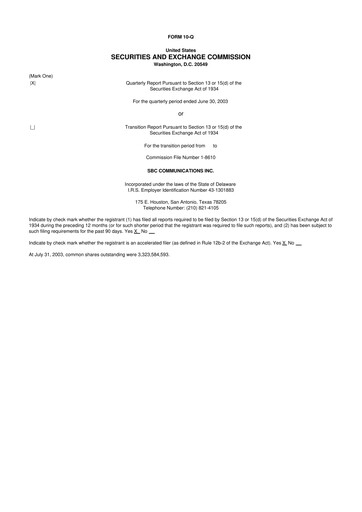 Miniature AT&T 10-Q Rapport trimestriel  