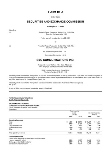Miniature AT&T 10-Q Rapport trimestriel  