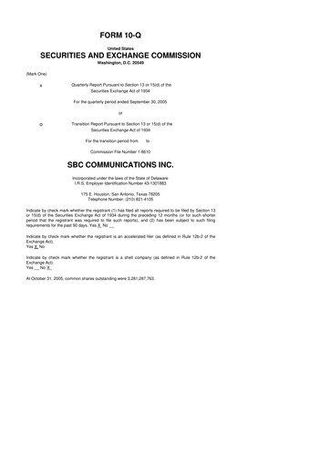 Miniature AT&T 10-Q Rapport trimestriel  