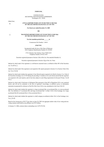 Thumbnail AT&T 10-K Annual Report 