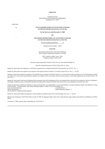 Thumbnail AT&T 10-K Annual Report 