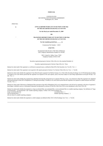 Thumbnail AT&T 10-K Annual Report 
