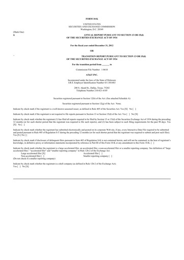 Thumbnail AT&T 10-K Annual Report 2012