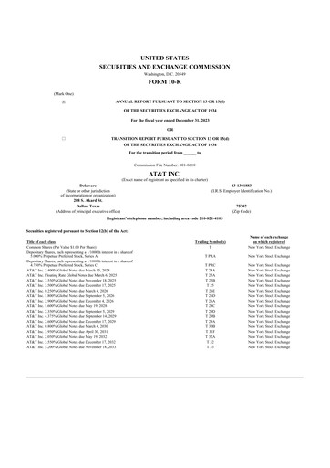 Thumbnail AT&T 10-K Annual Report 2023