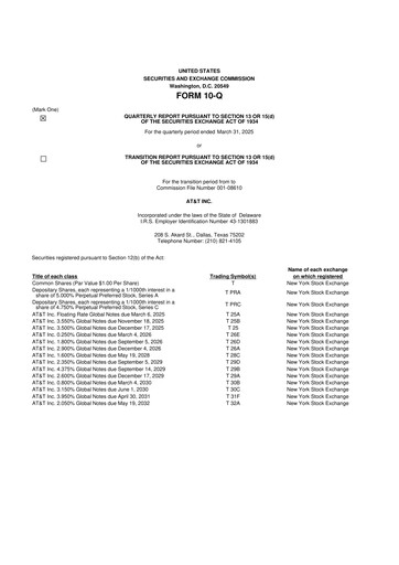 Miniature AT&T 10-Q Rapport trimestriel 2025 