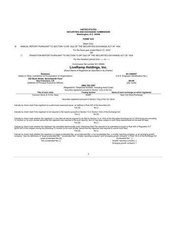 Thumbnail LiveRamp 10-K Annual Report 2022