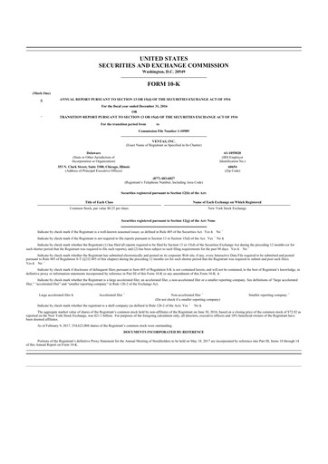 Thumbnail Ventas 10-K Annual Report 2016