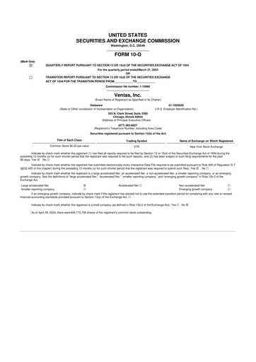 Miniature Ventas 10-Q Rapport trimestriel 2024 