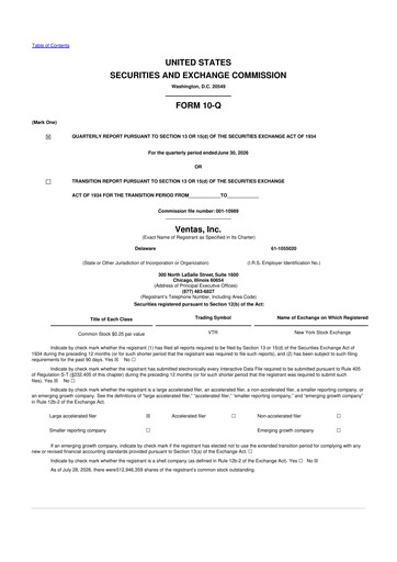 Vorschaubild Ventas 10-Q Quartalsbericht 2026 