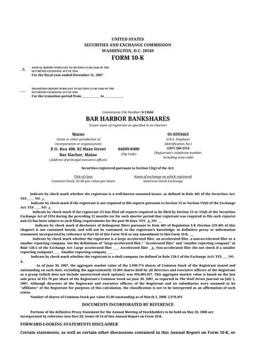 Thumbnail Bar Harbor Bankshares

 10-K Annual Report 