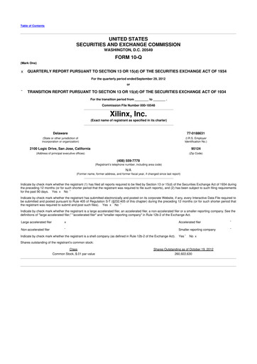 Miniature Xilinx 10-Q Rapport trimestriel 2013 