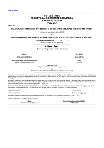 Miniature Xilinx 10-Q Rapport trimestriel 2014 