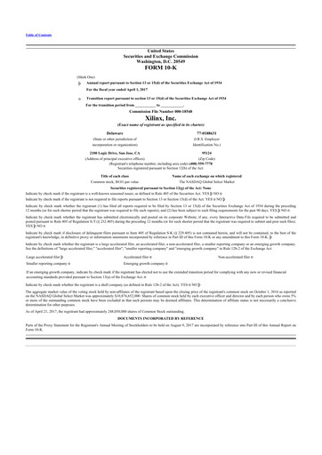 Thumbnail Xilinx 10-K Annual Report 2017