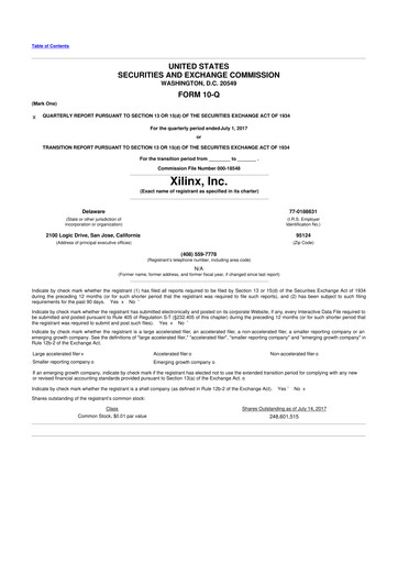 Miniature Xilinx 10-Q Rapport trimestriel 2018 