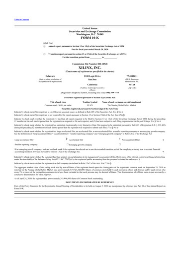 Thumbnail Xilinx 10-K Annual Report 2020