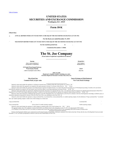 Thumbnail St. Joe Company
 10-K Annual Report 2013