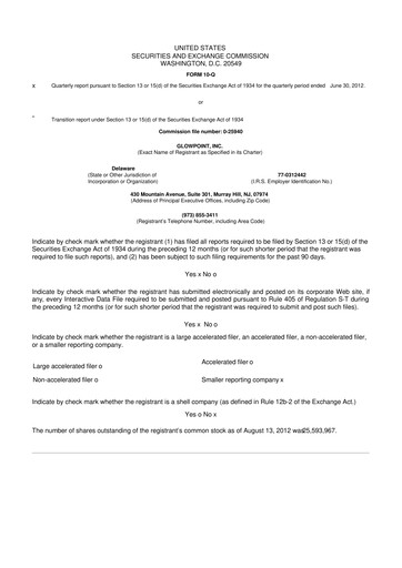 Thumbnail Oblong 10-Q Quarterly Report FY2012 