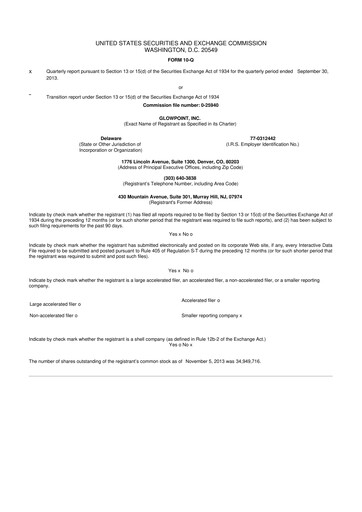 Thumbnail Oblong 10-Q Quarterly Report FY2013 