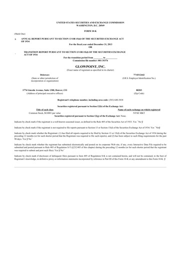 Thumbnail Oblong 10-K Annual Report 2013