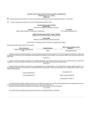 Thumbnail Oblong 10-Q Quarterly Report FY2022 