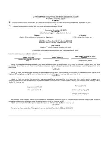 Thumbnail Oblong 10-Q Quarterly Report FY2022 