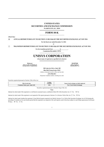 Thumbnail Unisys 10-K Annual Report 2024