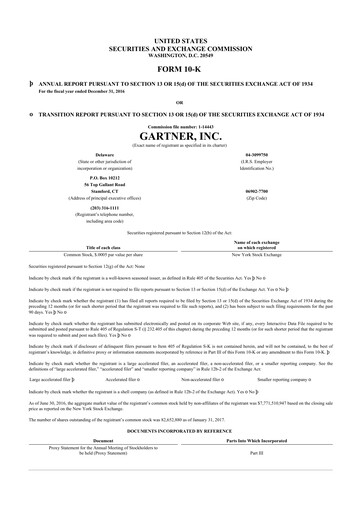 Thumbnail Gartner 10-K Annual Report 2016